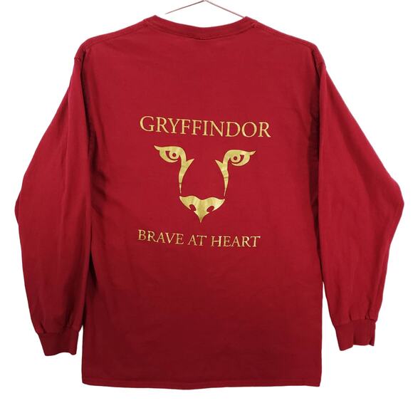 Harry Potter Gryffindor Shirt Size Medium Burgundy Brave At Heart Pullover Top - Picture 1 of 6